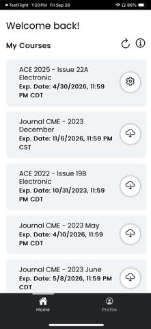 ASA My Learning screenshot
