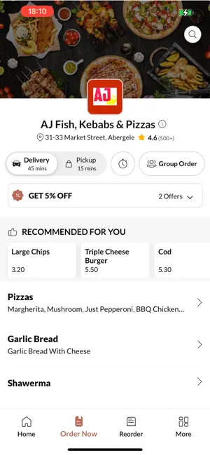 AJ Fish, Kebabs & Pizzas screenshot 2