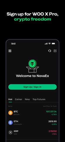 WOO X Pro: Buy & Sell Crypto iPhone screenshot