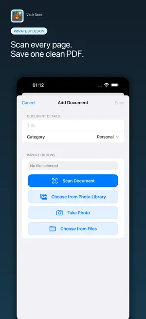 Vault Docs: Secure File Vault screenshot 1
