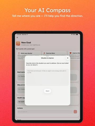 Lighthouse: AI Goal Compass iPad screenshot
