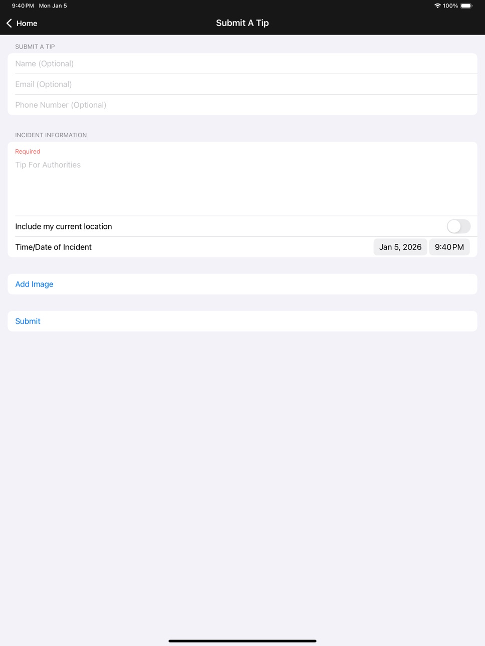 iPad screenshot