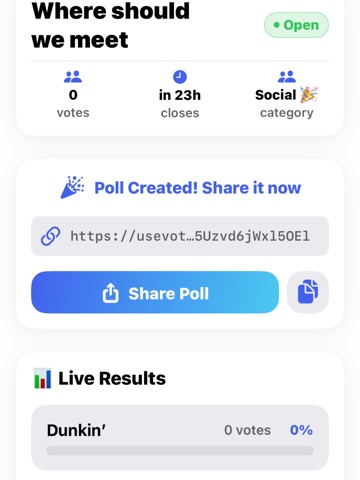 Voto: Live Polls iPad screenshot
