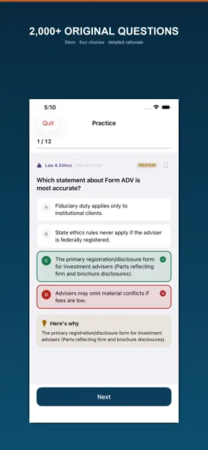 Series 66 Prep: State Law screenshot 3