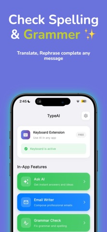 TypeAI: AI Writing Keyboard screenshot