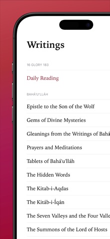 Creative Word - Baha'i Reader iPhone screenshot