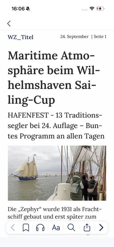 WZ/JW E-Paper – Tageszeitung screenshot 5 of 5
