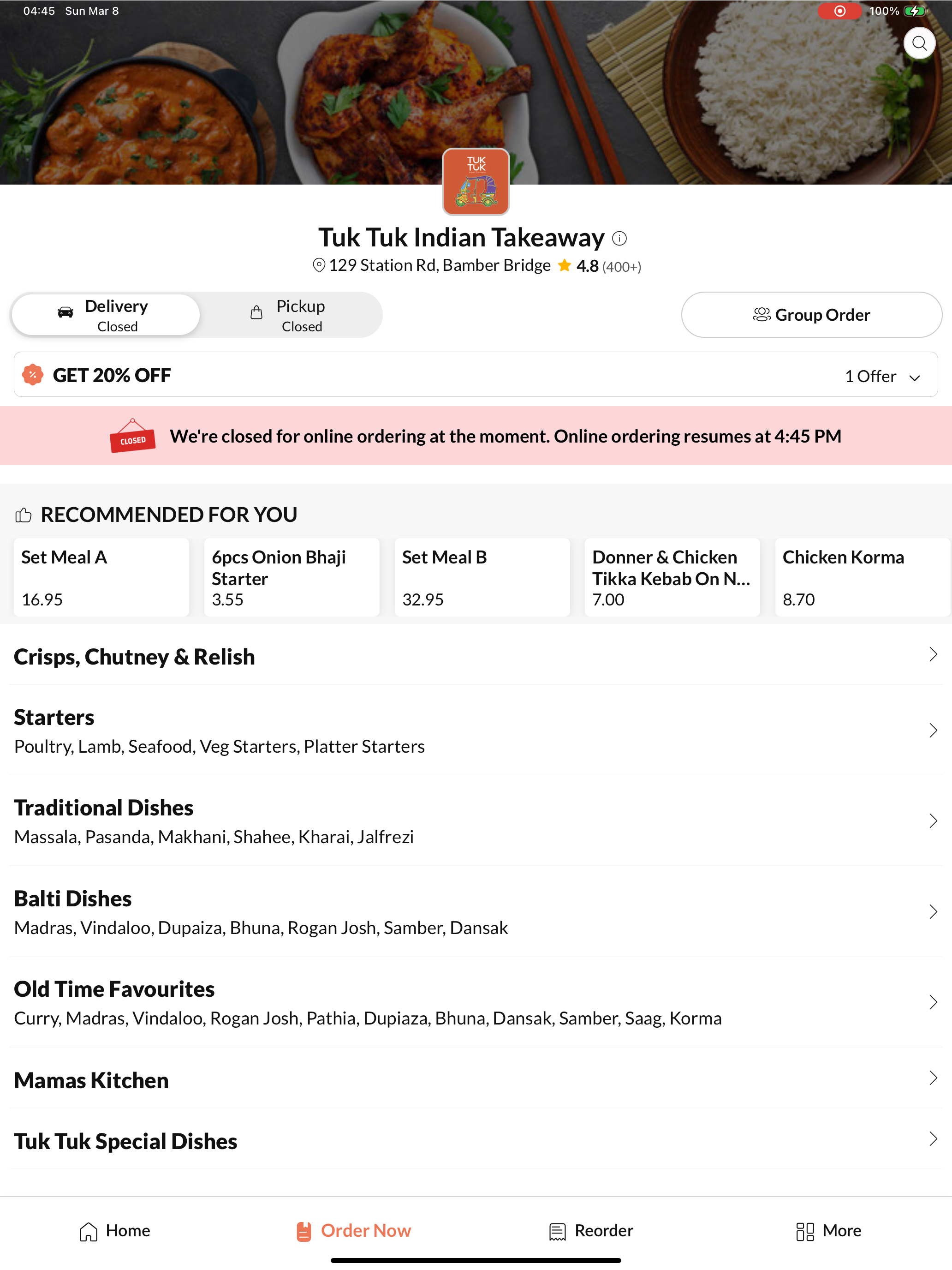 Tuk Tuk Indian Takeaway,