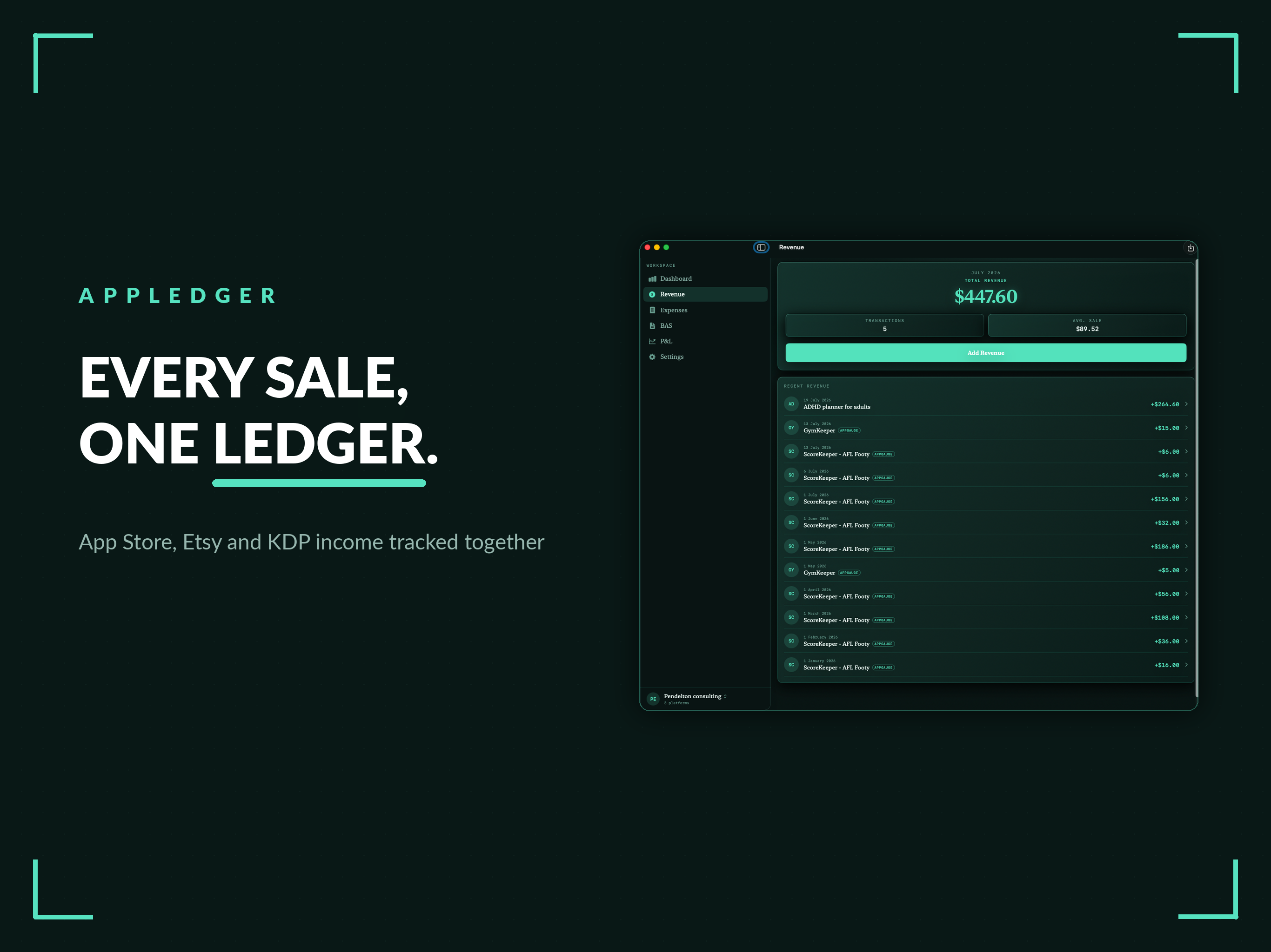 AppLedger: App Revenue & BAS screenshot 11