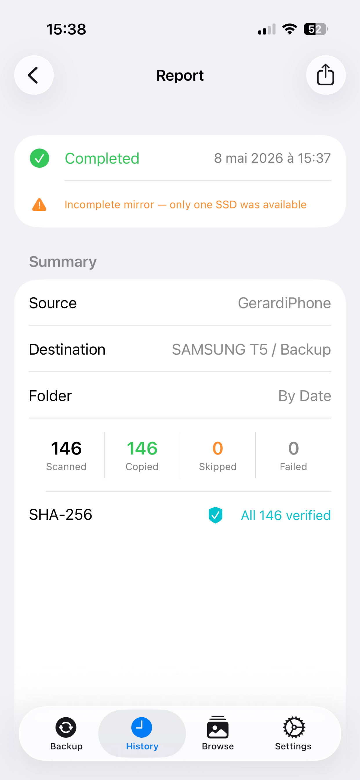 PhotoVideoBackup: SSD Transfer