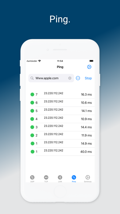 UDP TCP Netwerk Utility iPhone screenshot 6