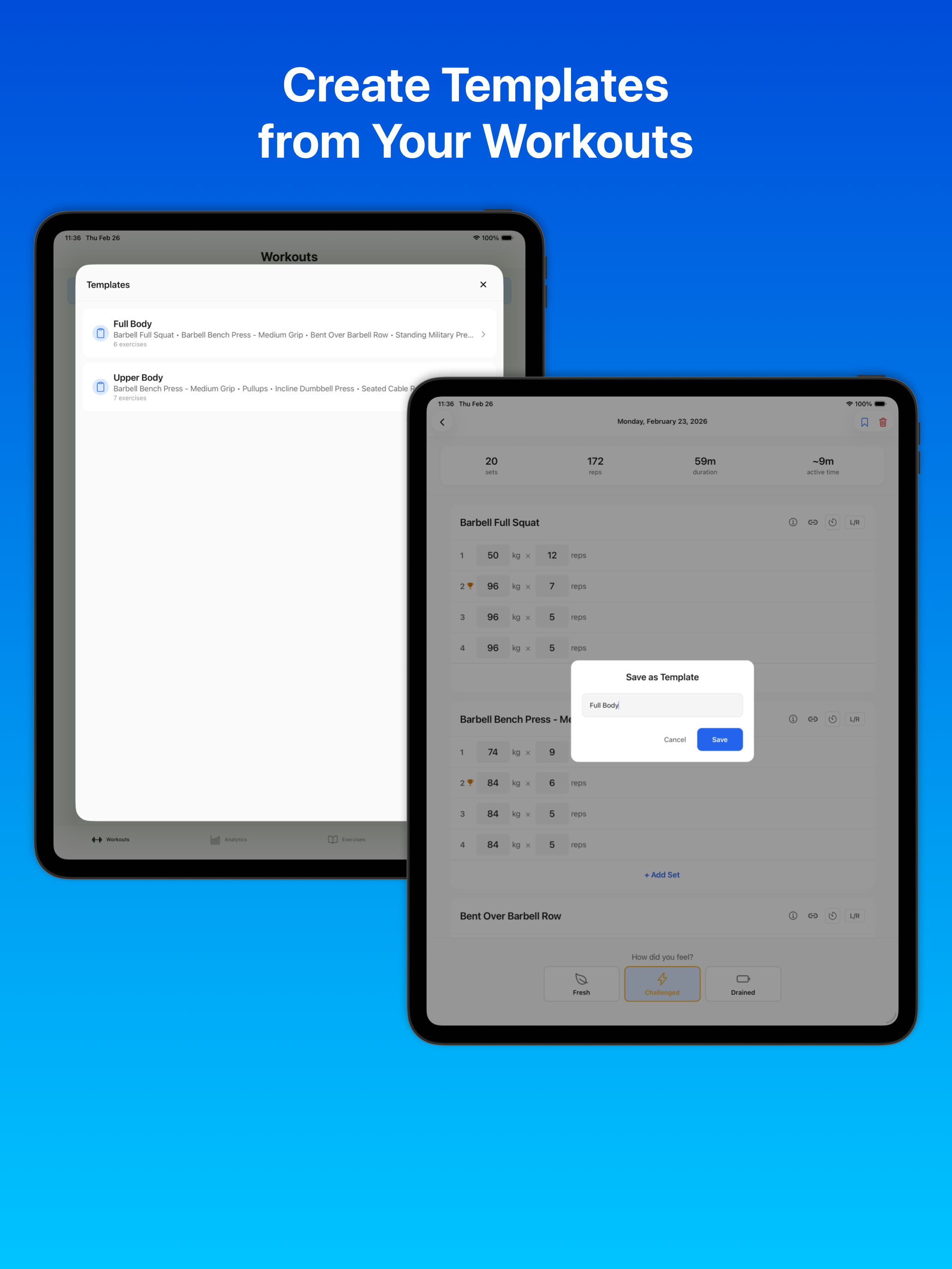 BaseLift: Workout Tracker