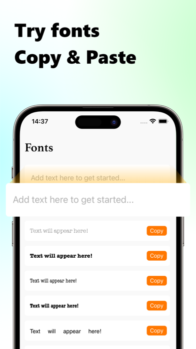 Fonts - Keyboard for iPhone Screenshot