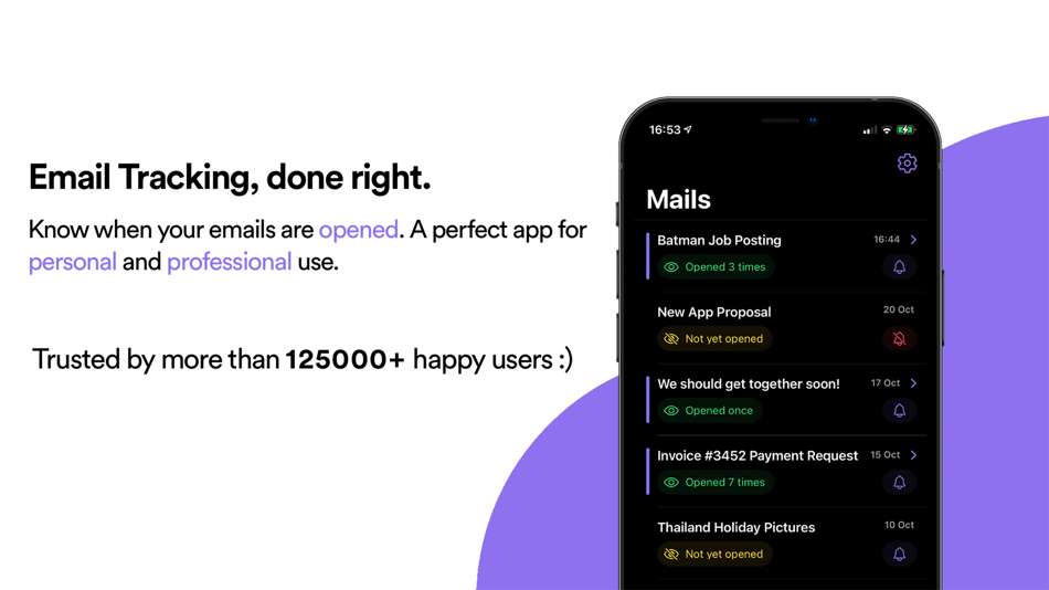 #1. Mail Tracer - Email Tracking (iOS) 由: Vaibhav Narula