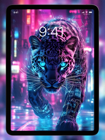 Neon Animals Wallpapers iPad screenshot
