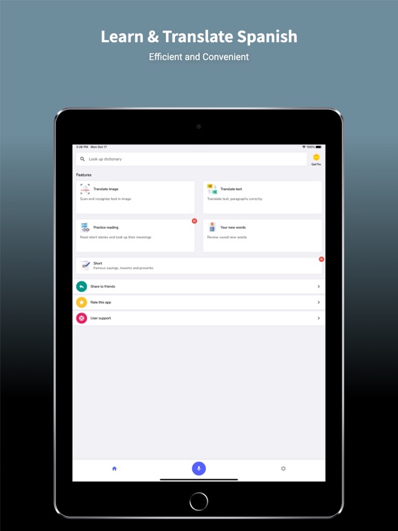Spanish Translator - EsGot iPad screenshot 1 - Productivity app