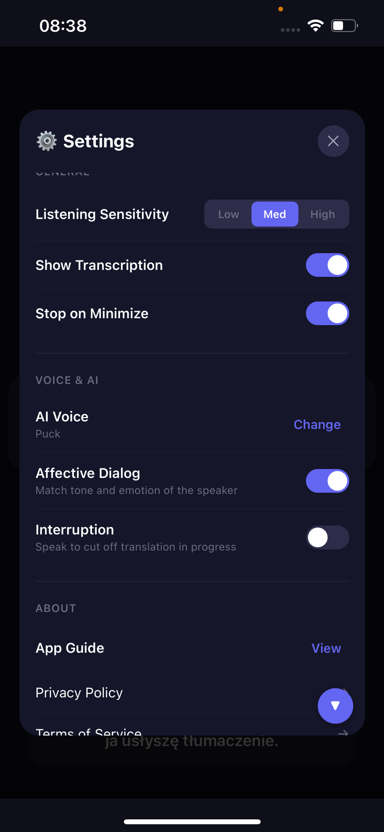 Face2Face AI translator screenshot 5
