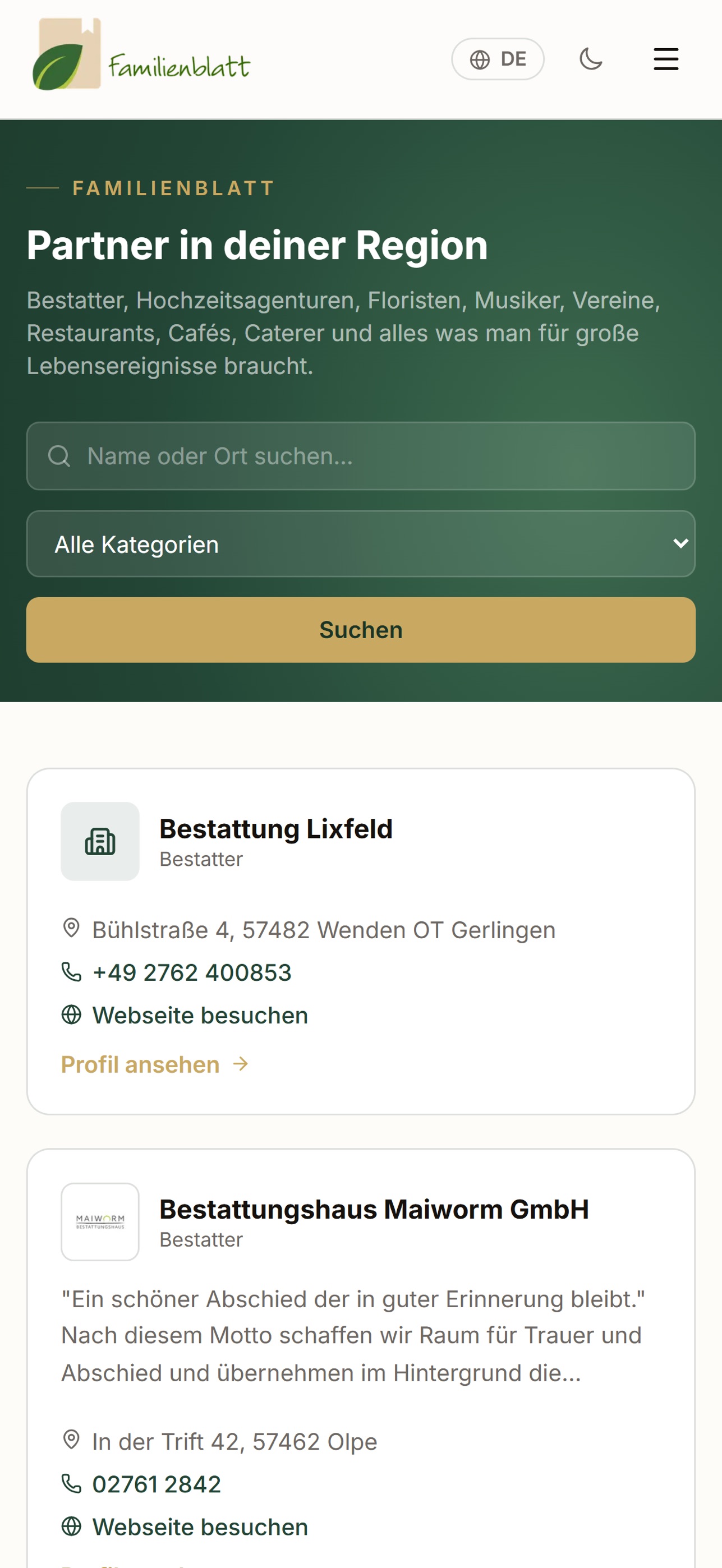 Screenshot 4 of Familienblatt