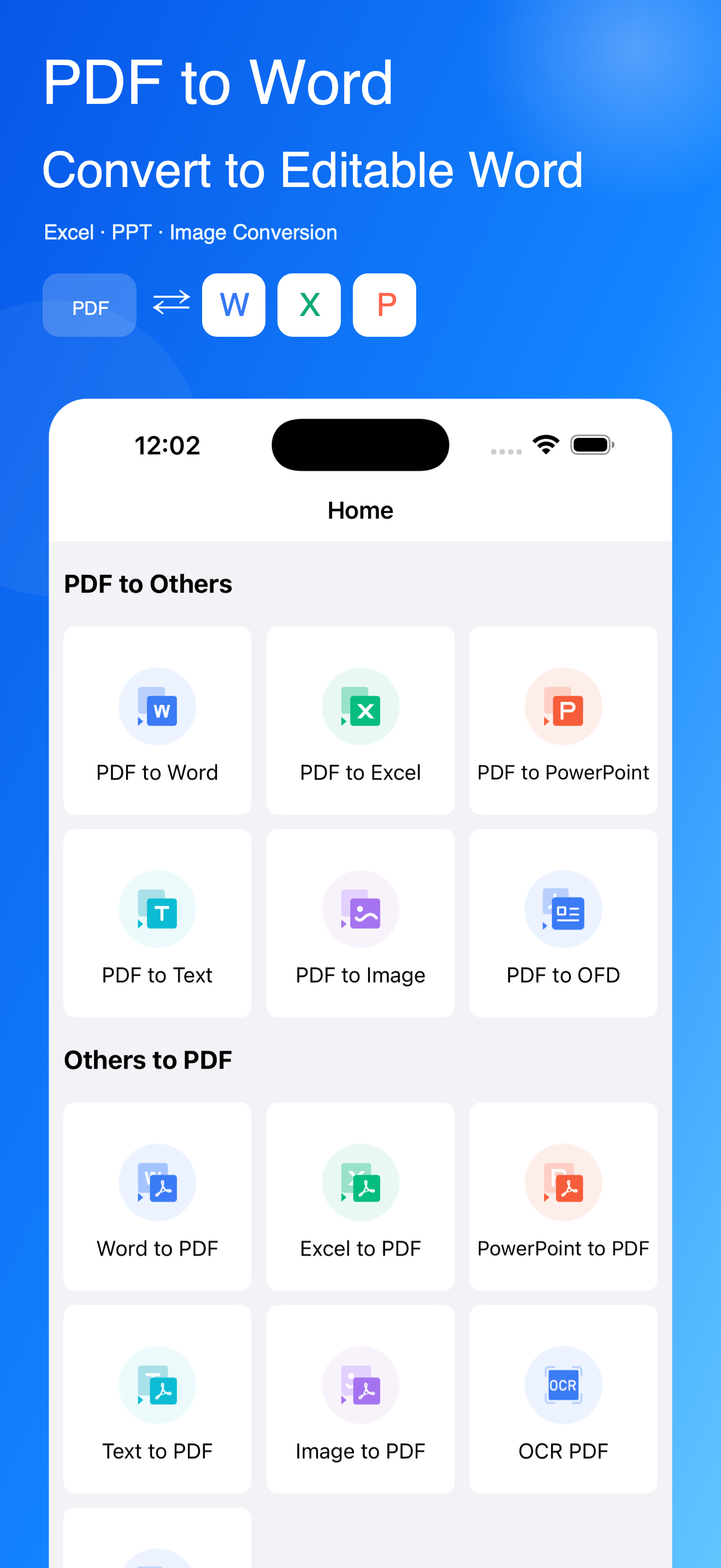 Convert PDF to Word,Excel,PPT