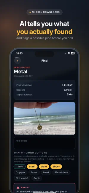 Lodestone: Metal Detector EMF screenshot 2