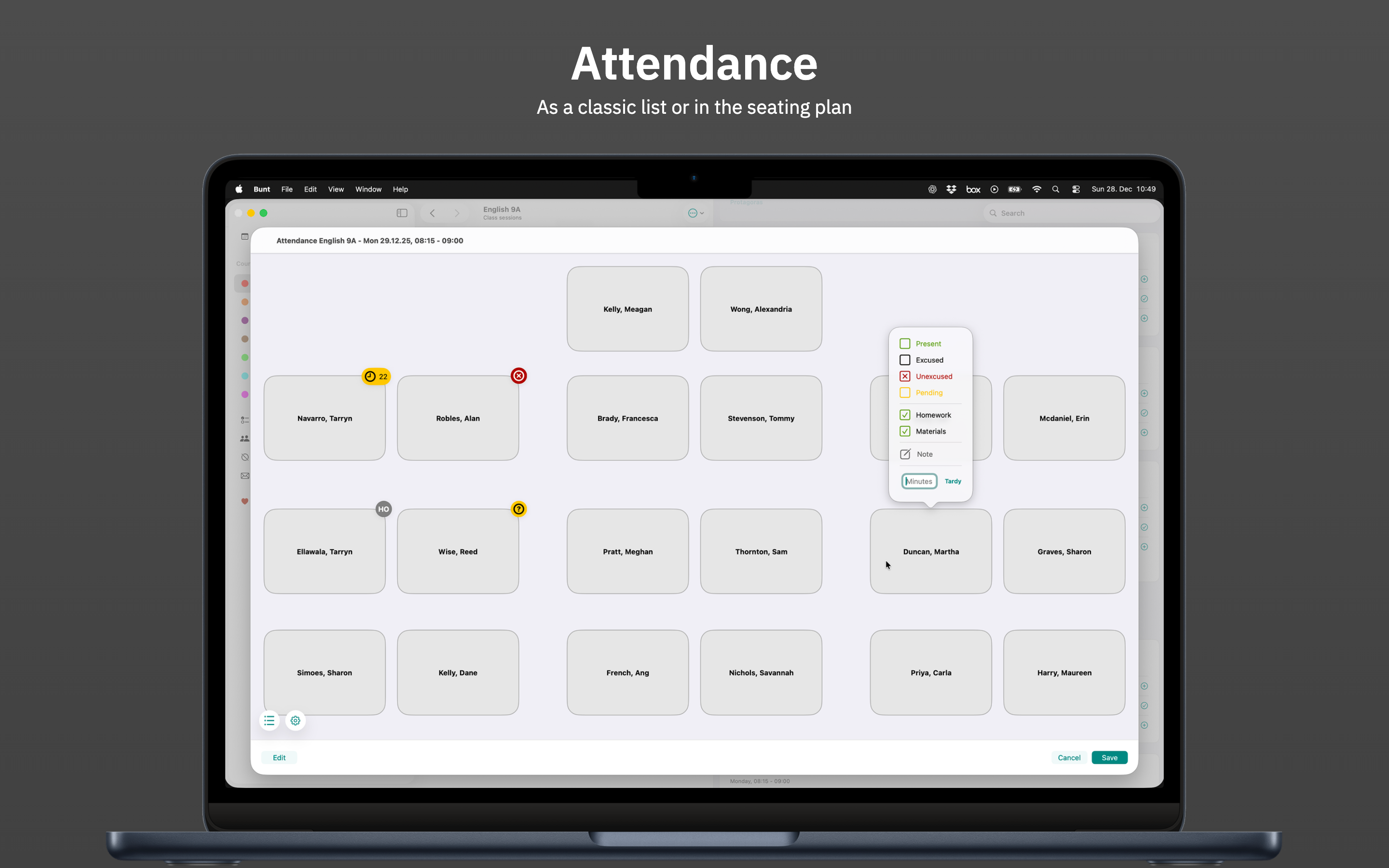 Bunt - Gradebook for Teachers