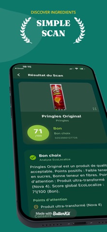 EcoLocalize-Food scanner screenshot