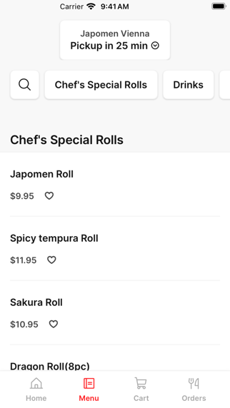 Japomen app screenshot 2