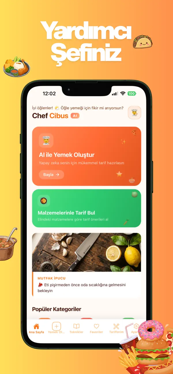 Screenshot #1 pour Chef Cibus AI: Yemek Tarifi