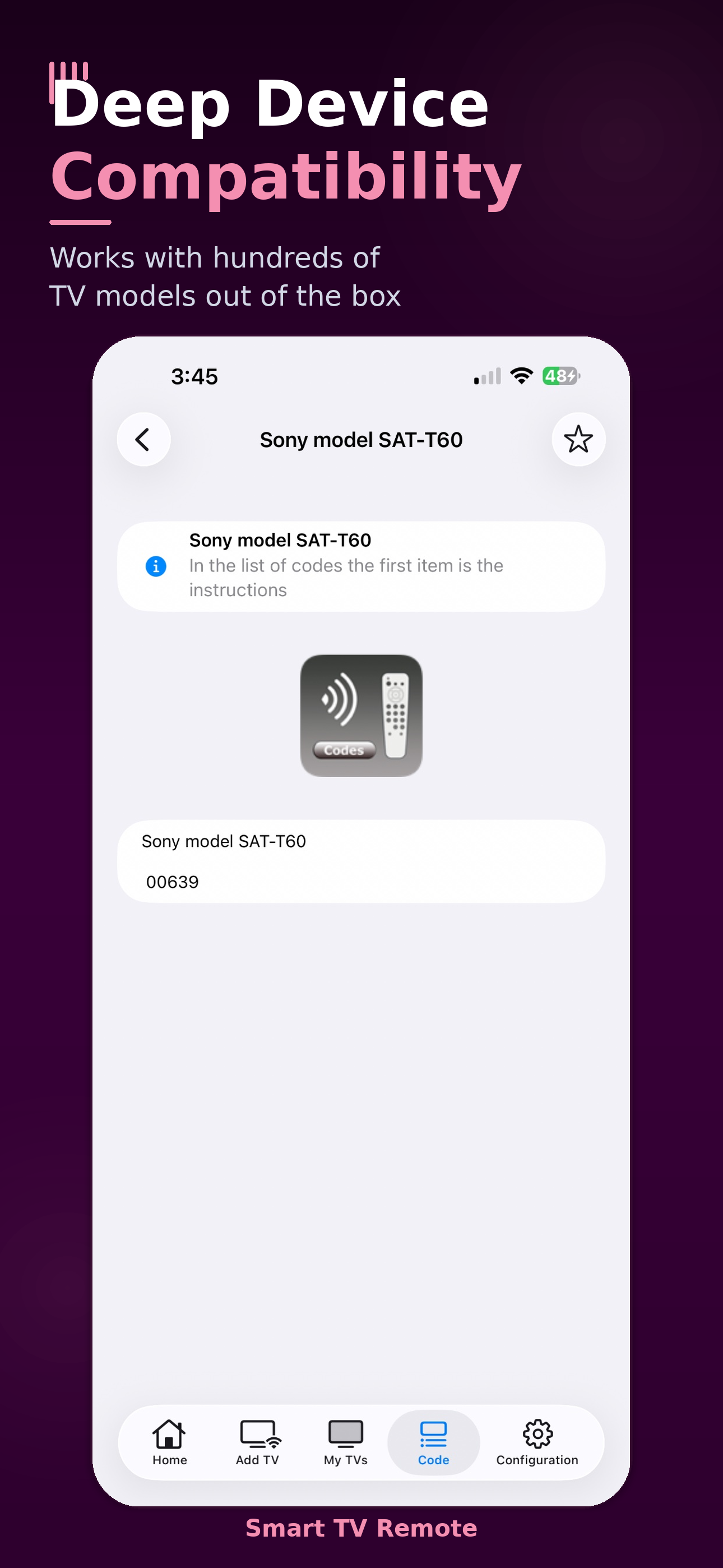 Smart TV Remote WiFi IP & Code