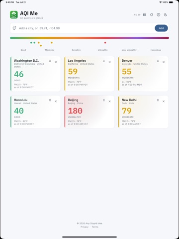 AQI Me ipad screenshot 2