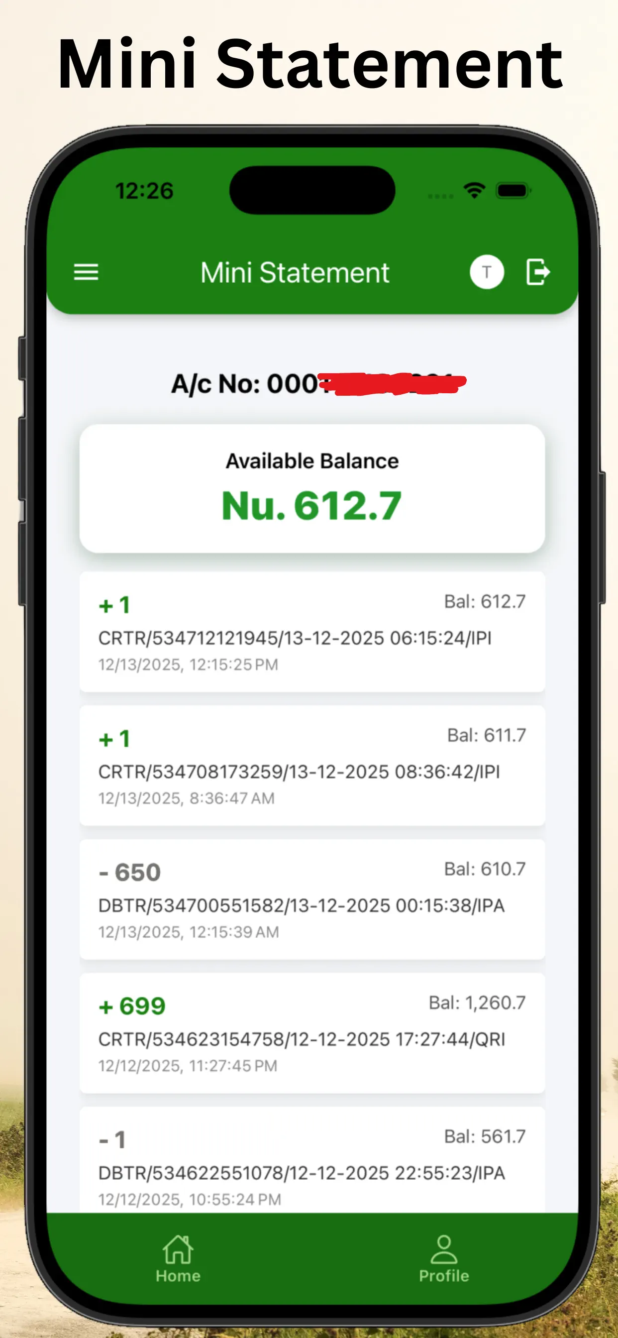 #5. Agent Banking (iOS) Podle: BHUTAN DEVELOPMENT BANK LTD