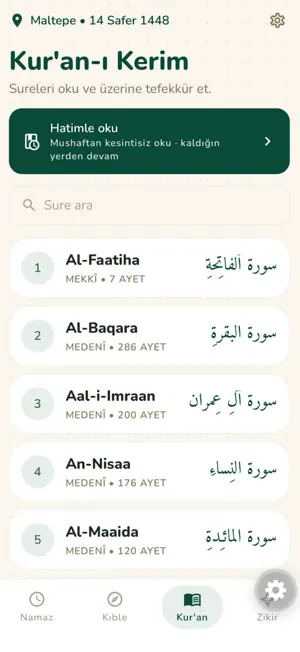Vakti: Namaz Vakti & Kuran screenshot 1