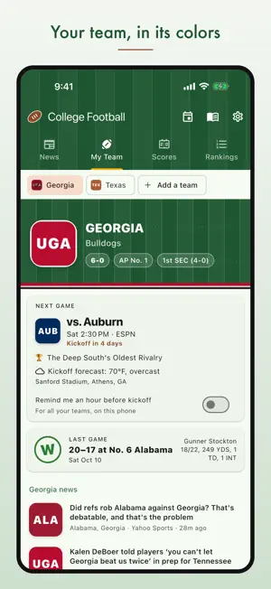 College Football News: Scores screenshot 1