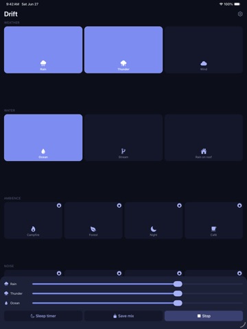 Drift: Sleep & Focus iPad screenshot