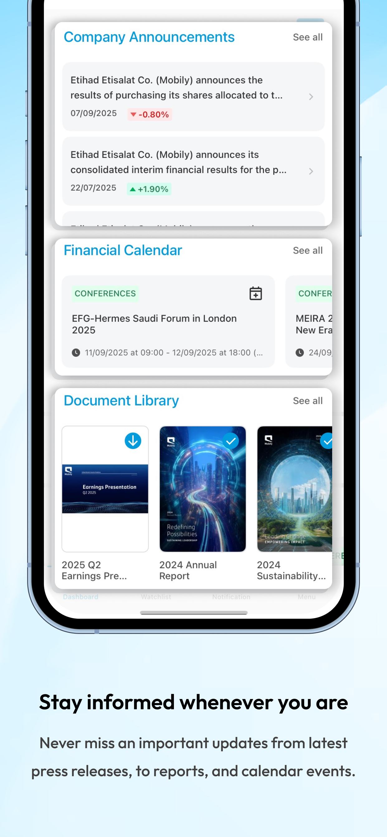 Mobily Investor Relations screenshot 4