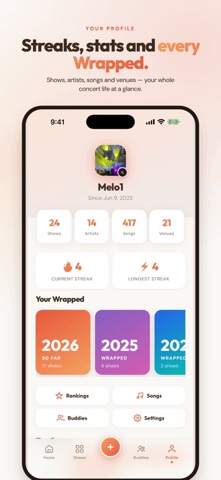 Melo: Concert Tracker Screenshot 7 of 8