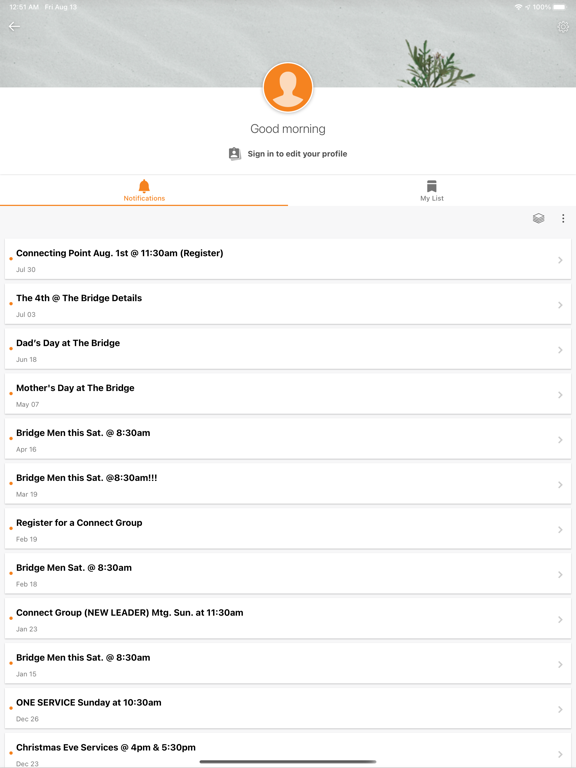 Screenshot #4 pour TheBridgeChurch.tv