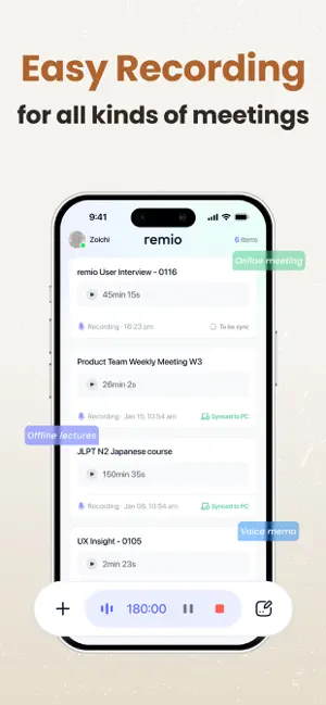 remio - AI Agent & Recorder screenshot 4