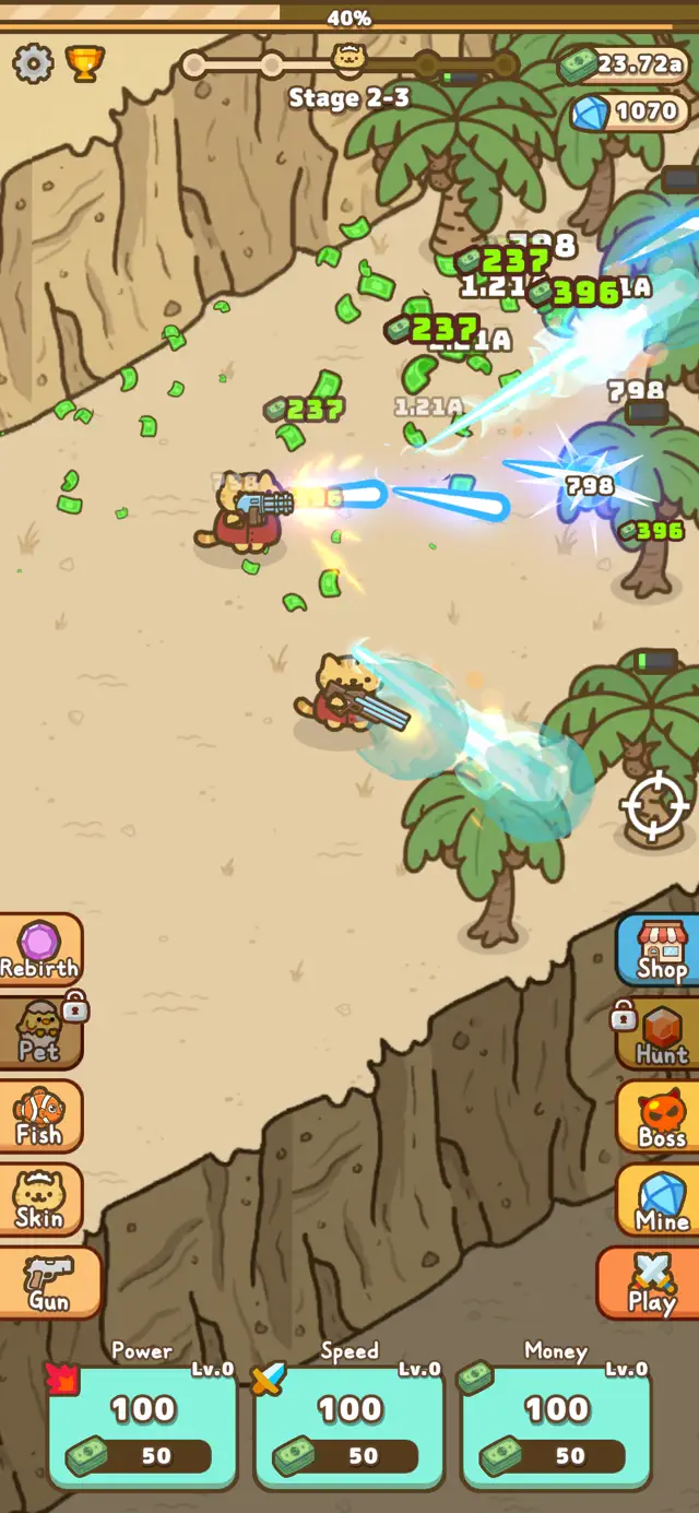 Idle Cat Gunner: Shooter RPG screenshot 5