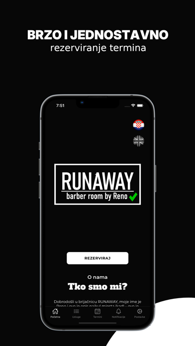 Runaway Barbershop app screenshot