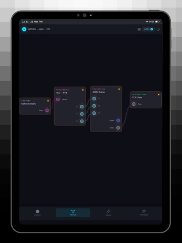 Flow - Sensor Data Pipeline iPad screenshot