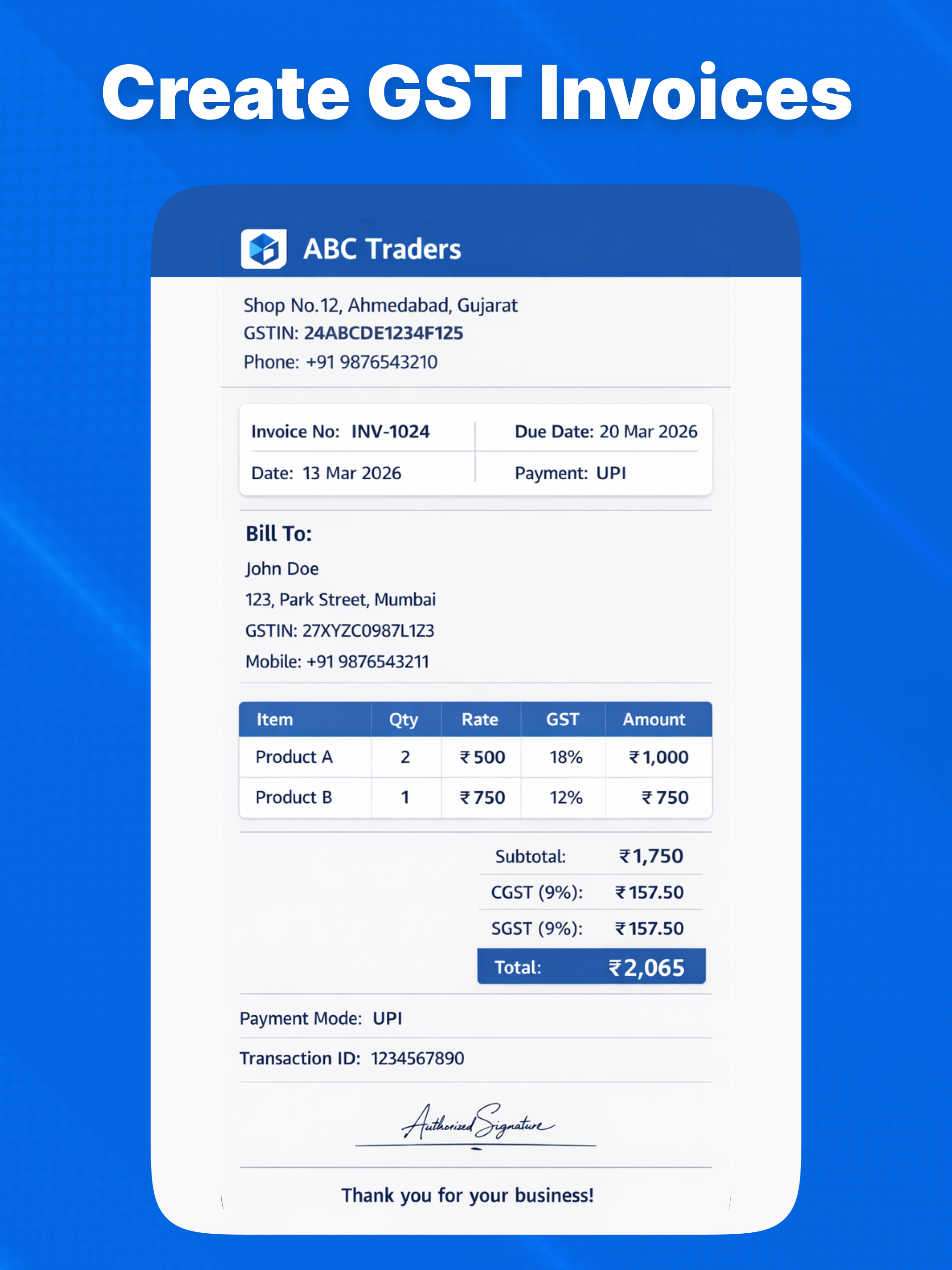 Gst Invoice and Billing app