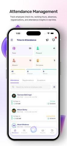 Mai HRMS screenshot