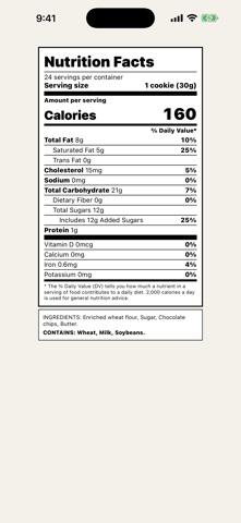 LabelForge: Nutrition Facts Screenshot 5 of 7