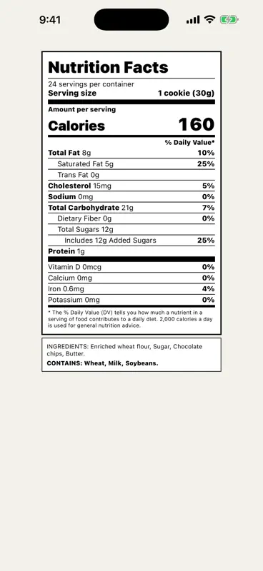 LabelForge: Nutrition Facts screenshot 5 of 7
