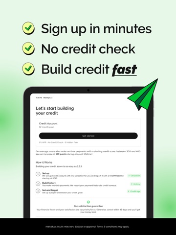 Kikoff – Build Credit Quickly iPad screenshot