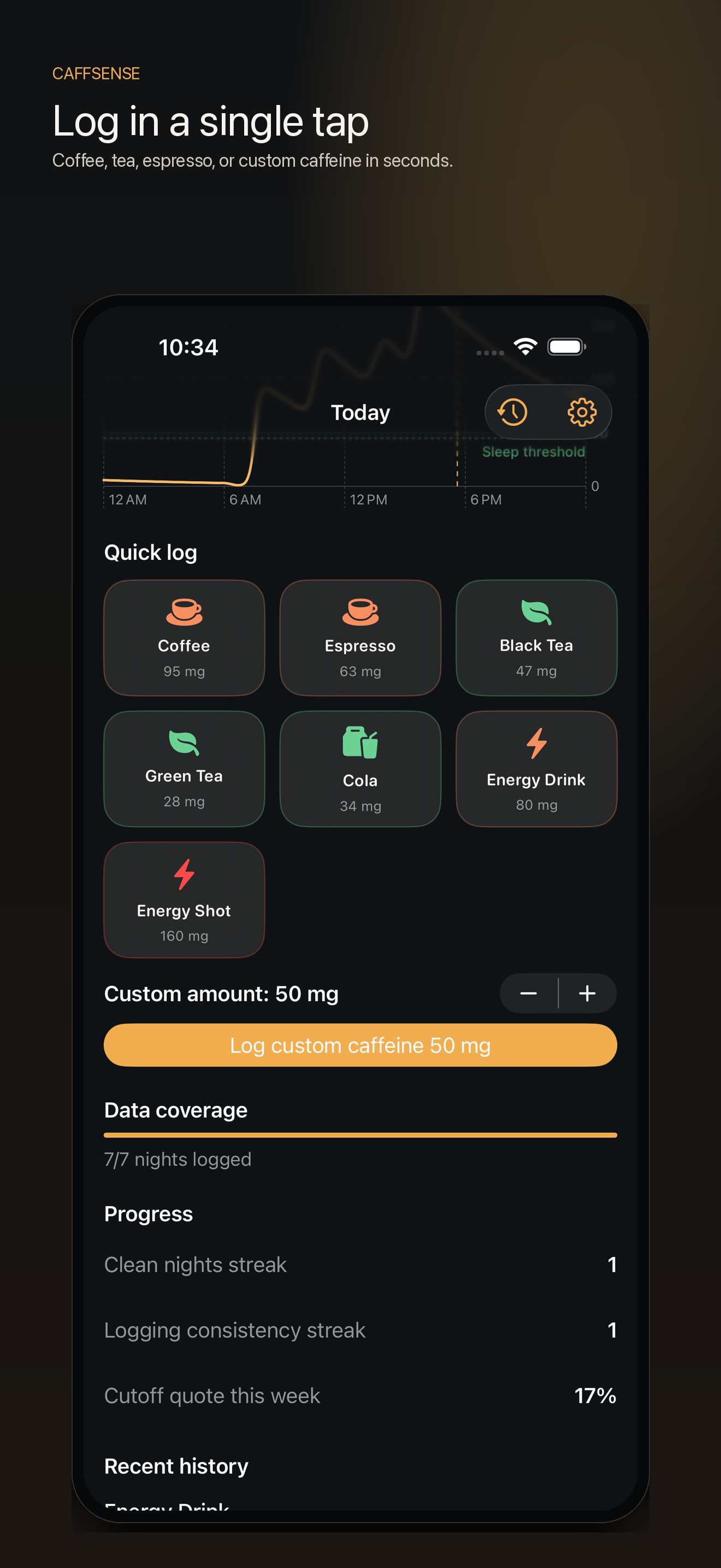 CaffSense: Caffeine & Sleep