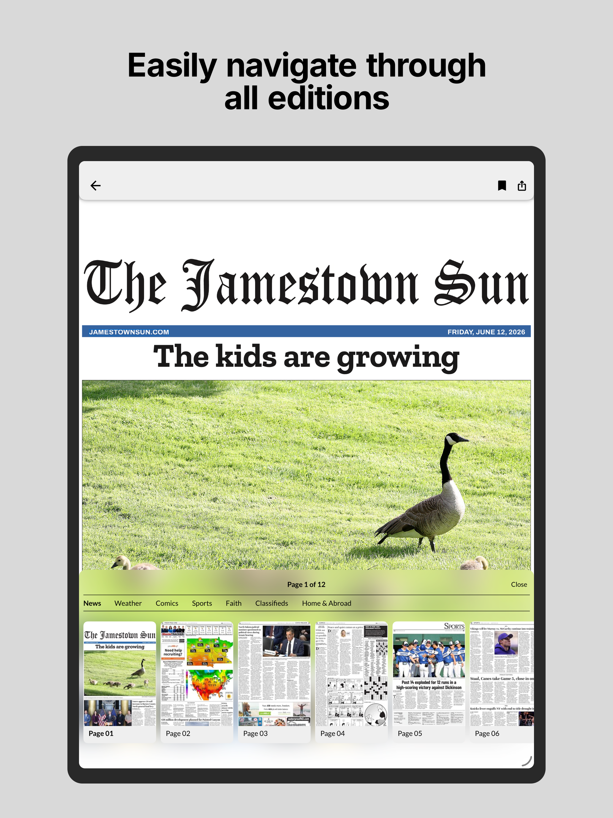 Jamestown Sun E-paper screenshot 8