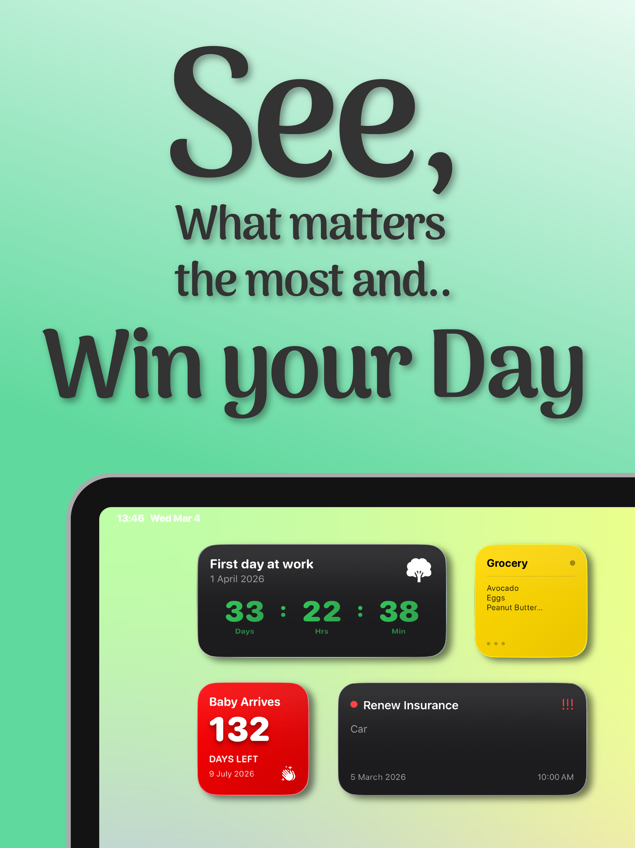 Widgets & Countdown : Glimpse