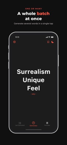 Random Word Generator: RWG iPhone screenshot